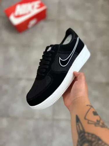 Tênis Nike Air Force 1 Bordado Premium Unissex Cor: Preto - Disponível 34 AO 43