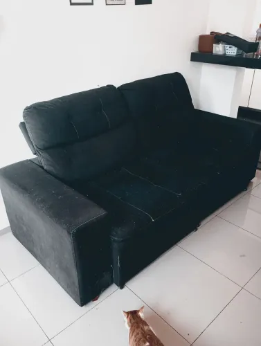 Sofá- cama retrátil preto