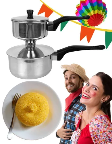 Cuscuzeira Individual Fogão Indução E Gás Aço Inox Pequena