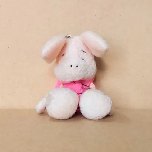brinquedo - pelúcia chaveiro bolsinha leitão ursinho pooh (usada)