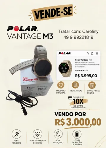 Relógio polar vantage M3
