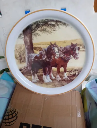 Belíssimo Antigo Prato De Porcelana 30 Centímetros