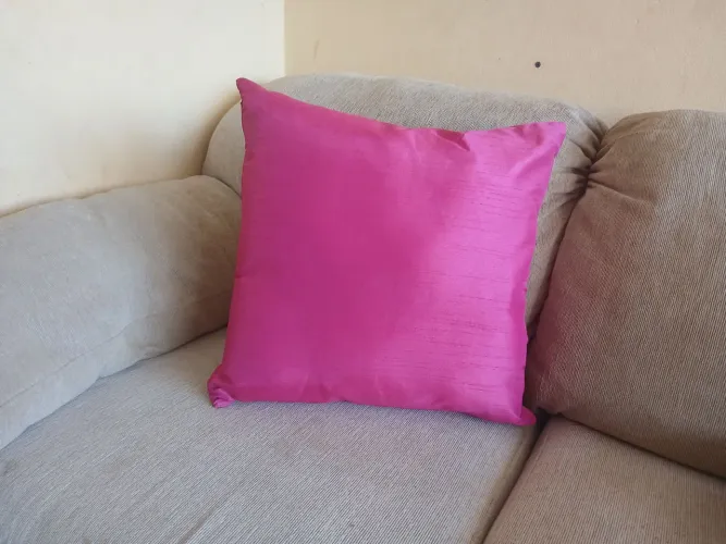 Almofada Tafetá 45×45 rosa 