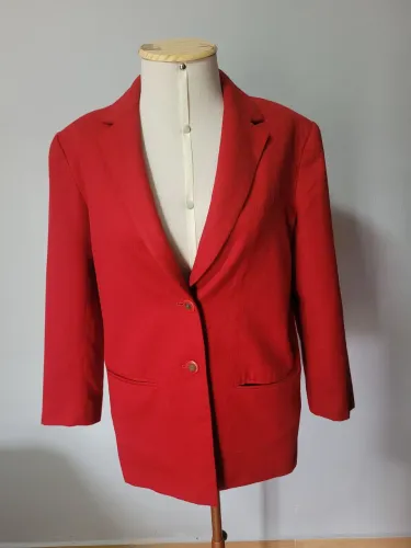 Blazer vermelho lã vintage cgc M