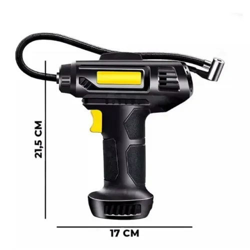 Bomba de Ar Compressor Portátil Elétrico 12V com LED 
