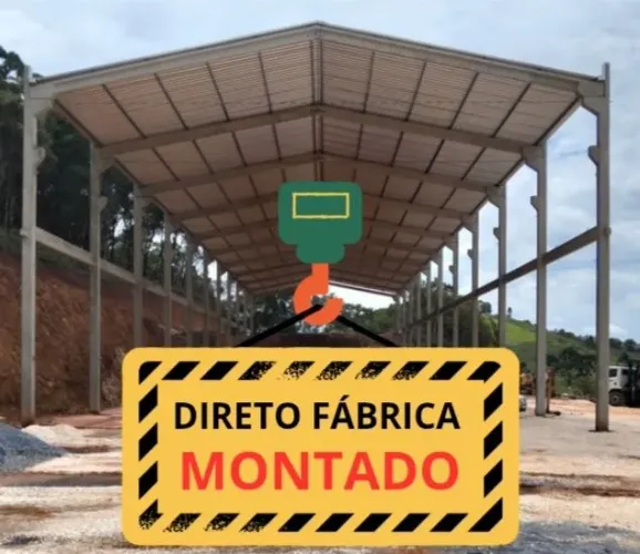 BARRACÃO PRÉ MOLDADO DIRETO FÁBRICA MONTADO SEU TERRENO TODA ESTRUTURA COMPLETA 