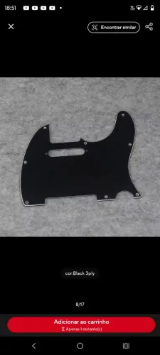 Escudo pra guitarra Telecaster