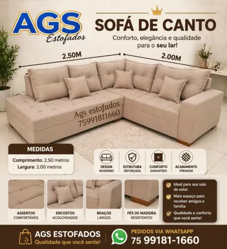 Sofá de canto Dalas.