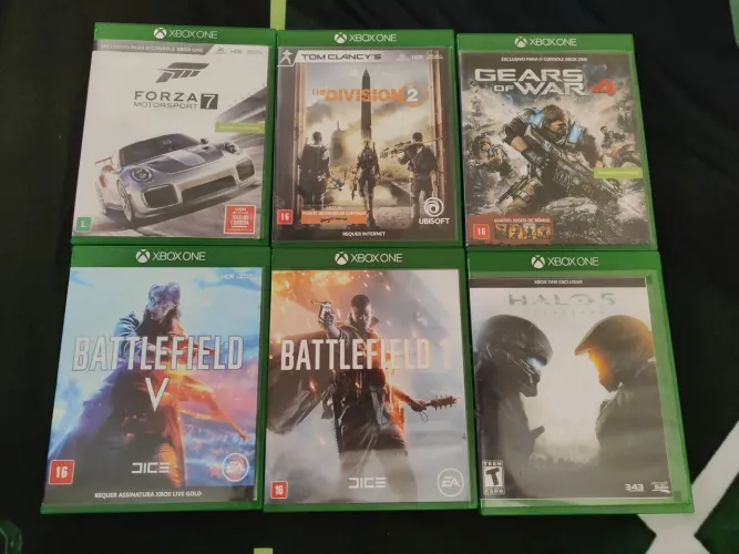 Lote de Jogos Xbox Originais - Forza, Gears, Halo, Battlefiled, The Division