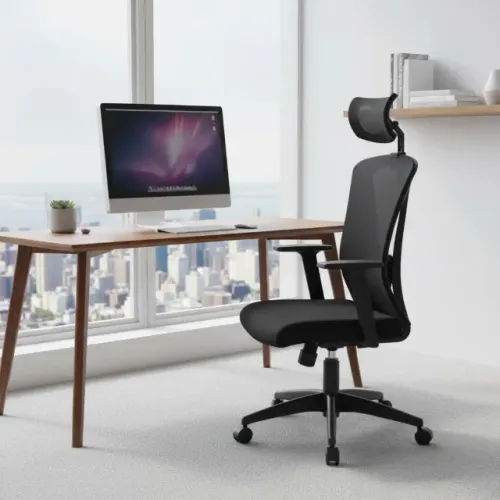 Cadeira Escritório Giratória BLM-0243 Confortável Altura Ajustável Ergonômica ProTop 32998