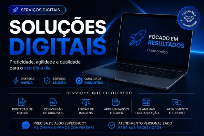 Faço qualquer tipo de serviço online