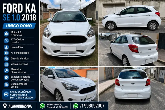Ford KA 1.0 Se/se Plus Tivct Flex 5P 2018