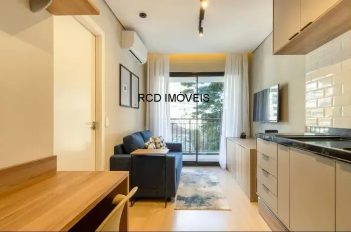 Apartamento mobiliado à venda Vila Madalena: 1 Quarto, (Suíte), 1 Sala, 29m² de Área.