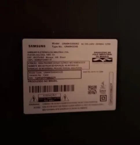 Tv Samsung 55 Polegadas, tela quebrada..