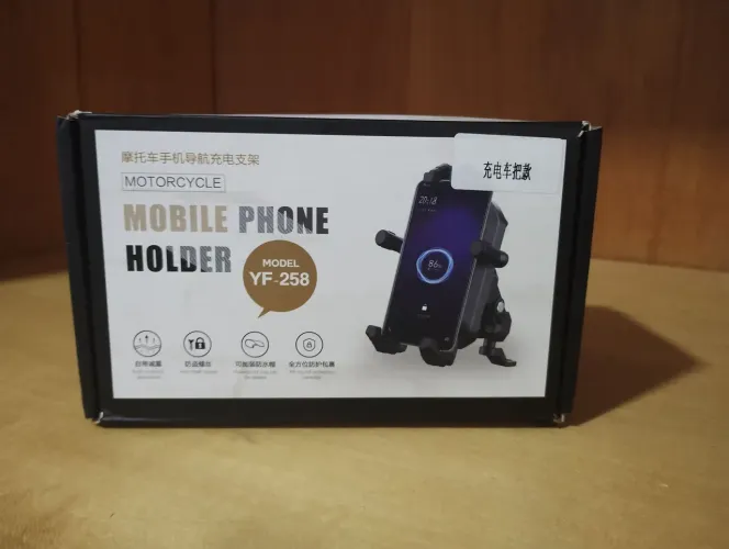 Suporte carregador de celular para moto