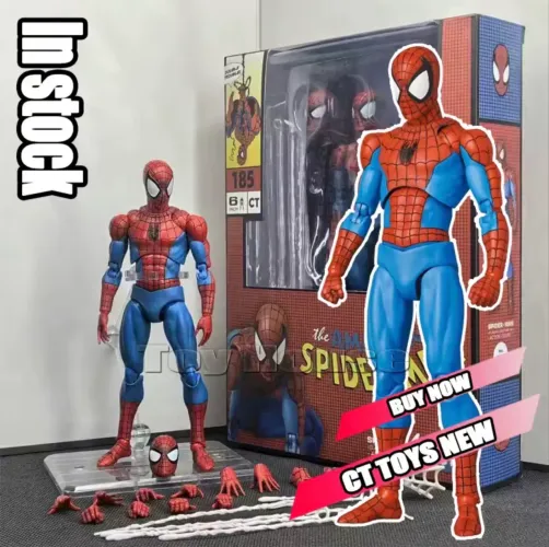 ACTION FIGURE HOMEM-ARANHA SPIDER-MAN CLASSIC COSTUME (MAFEX 185) - MARCA: CT TOYS ?NOVO