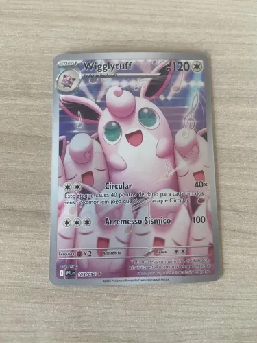 Carta Pokémon Wigglytuff 105/094 Ilustração Rara - Fogo Fantasmagórico