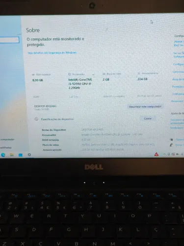 Notebook Dell Vostro Intel Core i5 8GB 240GB