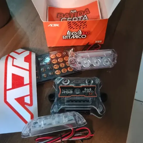 Kit Strobo RGB AJK + 2 Faróis 6W ? DISPONÍVEL!