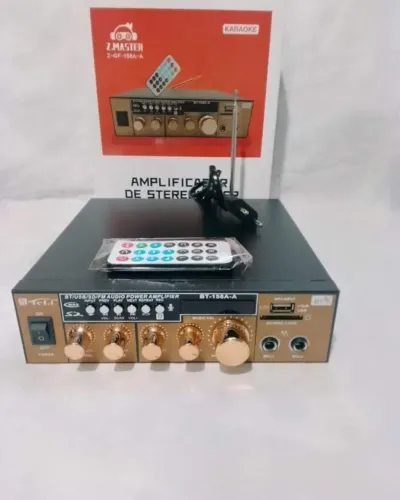 Amplificador de áudio com Bluetooth USB FM