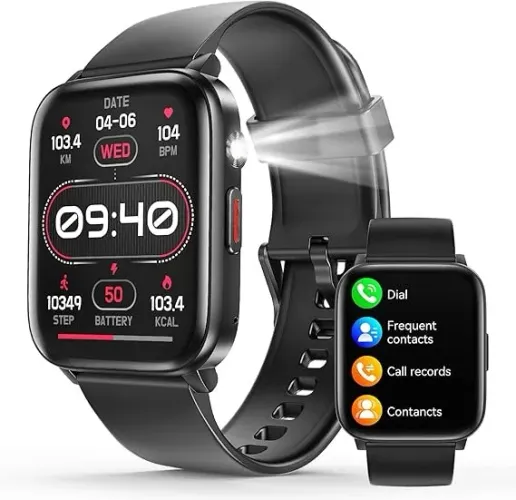 Relógio Smartwatch Bluetooth 5.2 Tela 1.83 Resistente à Água IP68