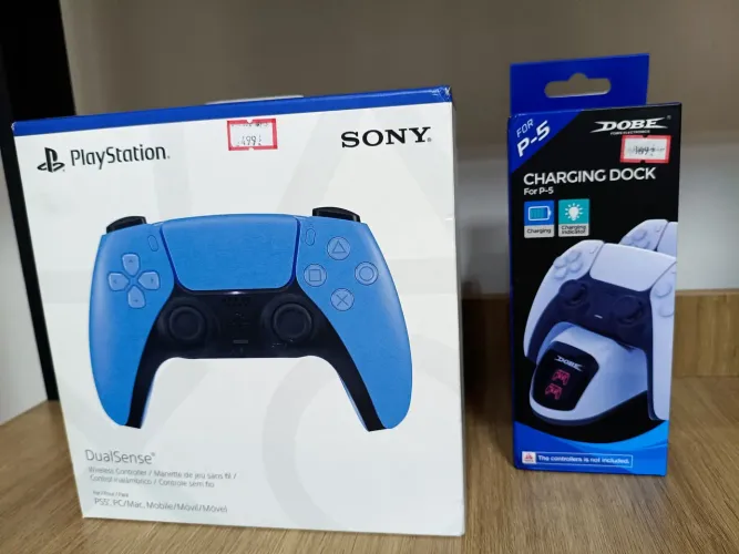 Controle ps5 original sem fio + base de carregador 