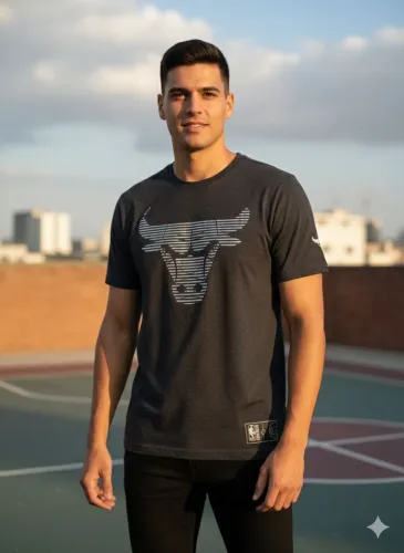 Camiseta NBA Chicago Bulls Original - Estampa Metálica (Tam GG)