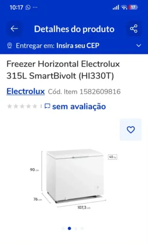 Freezer horizontal 