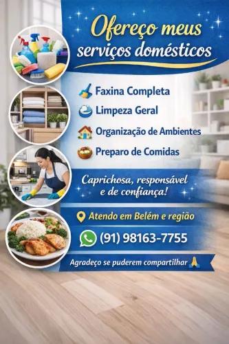 Serviços Domésticos em Belém | Faxina a partir de R$ 100