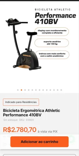 Bicicleta Ergométrica Athletic