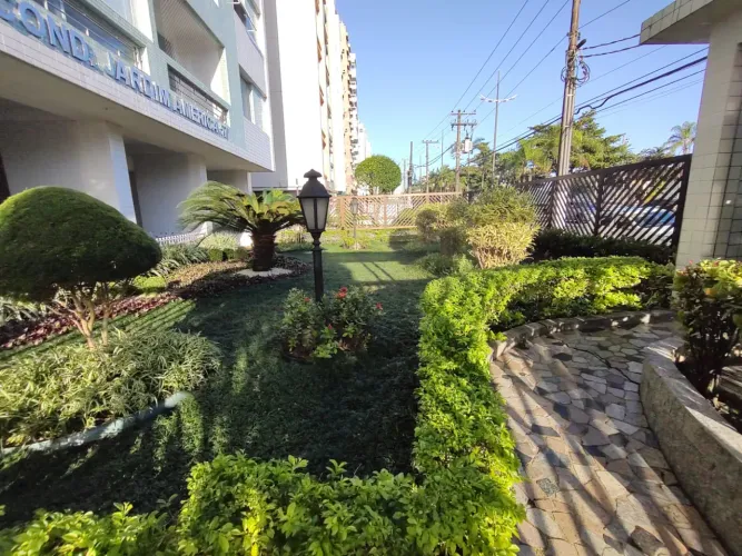 Locação de Apartamento Santos SP - mAr dOce lAr - Kitnet mobiliada em andar alto, com vist