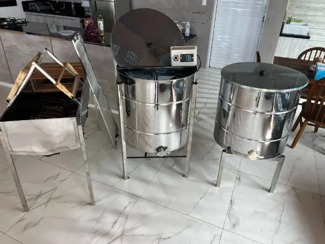 Kit Apicultura Inox completo para extração de Mel Emporio Inox