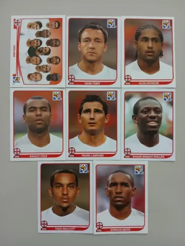 Copa Do Mundo 2010 Kit Com 8 Figurinhas Da Inglaterra