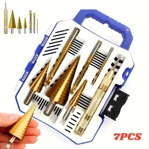 Kit broca escalonada 7 peças