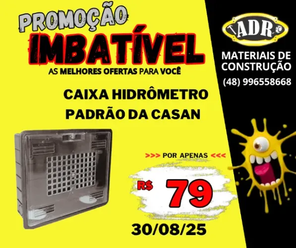 Caixa hidrômetro padrão da CASAN com tampa
