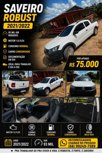 Volkswagen Saveiro Robust 1.6 Total Flex 8V CD 2022