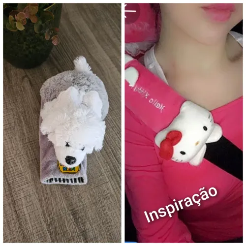Viagem sem choro ( protetor do cinto de segurança em forma de cachorrinho )