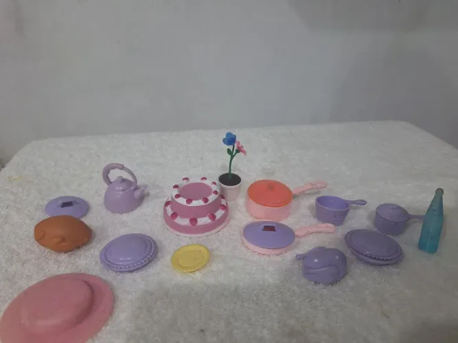 Lote de acessórios de casinha para boneca Barbie miniaturas