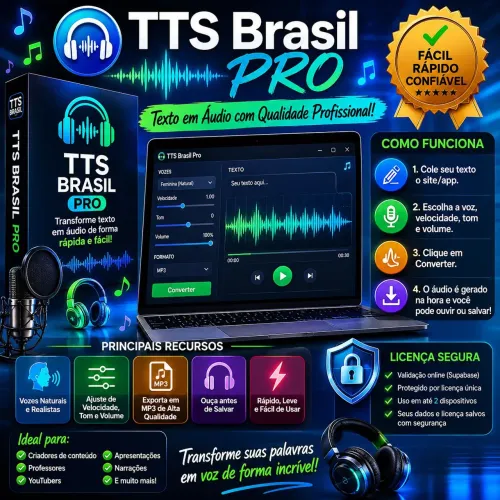 Transforma Texto em Áudio  (VITALÍCIO)