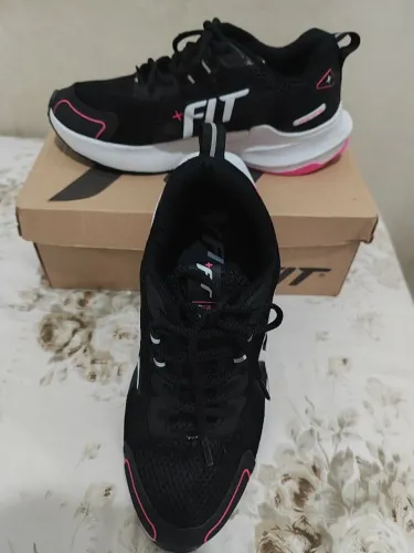 Tênis academia Unissex +Fit Pro One Preto Pink 