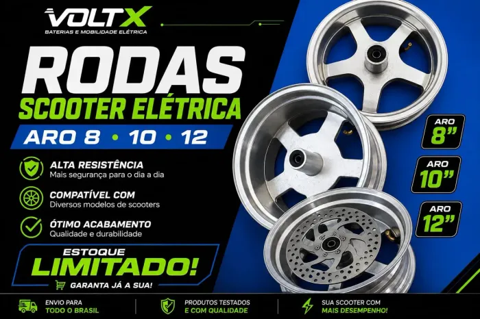 Rodas para Scooter aro 8,10 e 12