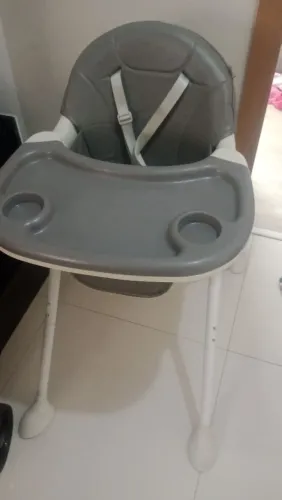 Cadeira de alimentação 4 em 1 cinza