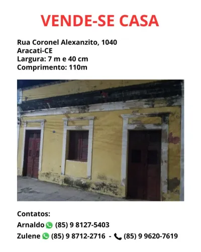 Vende-se casa Aracati Ceará