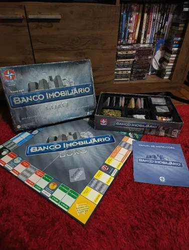 Jogo de Tabuleiro Banco Imobiliário Luxo Estrela 2001 - Completo
