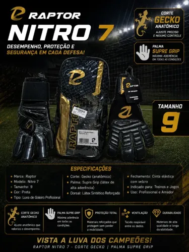 Vendo luva raptor nitro 7