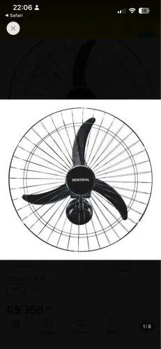 Ventilador de parede 60cm