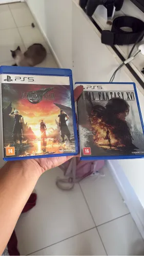A venda final fantasy VII e XVI - PS5