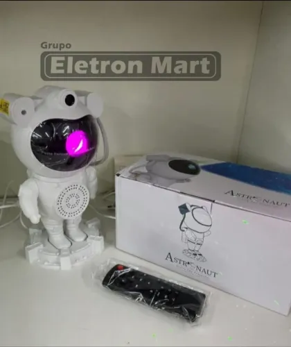 Astronauta Projetor com caixa de som Bluetooth