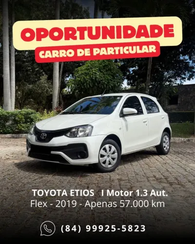Toyota Etios X 1.3 Flex 16V 5P Aut. 2019