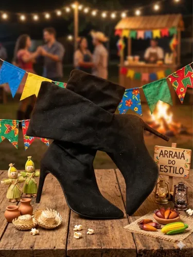 Bota em camurça 